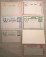 North Borneo 1889-1894 6diff. XF&FRESH Postal Stationery Card (Malaysia Malaisie Entier Labuan Waterlow Du Nord - Nordborneo (...-1963)