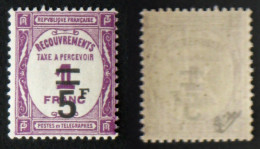 N° TAXE 65 5F/1F Violet Neuf N** TB Cote 210€ - 1859-1959 Mint/hinged
