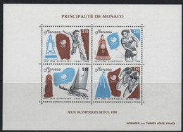 23/1 MONACO JO Seoul 1988 Timbre XX VOILE TENNIS DE TABLE CYCLISME BICI VELO CYCLE SAILING MESA TISCH TENIS - Vrac (max 999 Timbres)