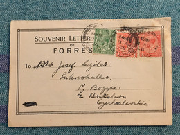 Souvenir Letter Of Forres Scotland 1928 5 Postcards. Stamped 2x1d Stamps With Significant Perforation Error. Rare - Moray