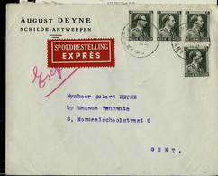 Env. Entière à En-tête Pub: August DEYNE - Schilde- Antwerpen - Par Exprès - Obl. ANTWERPEN 1939 - Autres & Non Classés