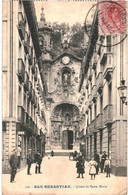 CPA Carte Postale Espagne San Sebastian Iglesia De Santa Maria  1910 VM61058 - Guipúzcoa (San Sebastián)