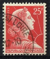 FR VAR 71 - FRANCE N° 1011C Obl. Marianne De Muller Variété Signatures Obstruées - Usati