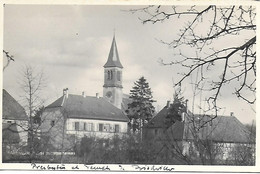 67)   BISCHWILLER  - Presbytère Et Temple Protestant  ( Carte Photo ) - Bischwiller