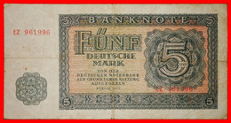 * COMMUNISM: GERMANY GDR ★ 5 DEUTSCHE MARKS 1955 UNCOMMON!  LOW START ★ NO RESERVE! - 5 Deutsche Mark