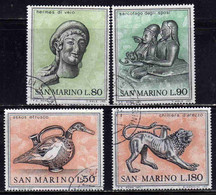 REPUBBLICA DI SAN MARINO 1971 ARTE ETRUSCA ETRUSCAN ART SERIE COMPLETA COMPLETE SET USATA USED OBLITERE' - Used Stamps