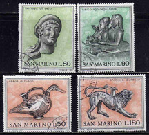 REPUBBLICA DI SAN MARINO 1971 ARTE ETRUSCA ETRUSCAN ART SERIE COMPLETA COMPLETE SET USATA USED OBLITERE' - Gebruikt