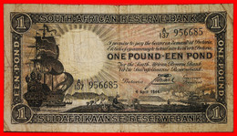 ~ SHIP (1928-1947): SOUTH AFRICA ★ 1 POUND 1944 RARITY! ★LOW START ★ NO RESERVE! - Suráfrica