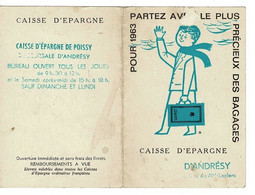 CALENDRIER : Caisse D'épargne D'Andrésy , Seine Et Oise , Année 1963 - Petit Format : 1961-70