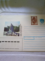 Turkmenistan 3 Postal Stationery Ussr  Makhtumkuli Famous Poet 1 Cover Rare Ovpt.A Turkmenistán With Statue - Turkménistan