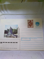 Turkmenistan 3 Postal Stationery Ussr  Makhtumkuli Famous Poet 1 Cover Rare Ovpt.A Turkmenistán With Statue - Turkmenistán