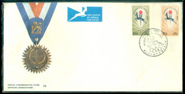 South Africa 1969 FDC Sports Bloemfontein (Original Packaging) Mi 380-381 Open Cover With Flyer - FDC