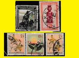 (°) AKETI BELGIAN CONGO / CONGO BELGE CANCEL STUDY [J] WITH 5 STAMPS COB 304+313+287+242 - Varietà E Curiosità