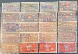 Fiskalmarken, Wecheslmarken, Effetes De Change Schweiz - Revenue Stamp Switzerland - Revenue Stamps