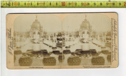 176  - STEREOGRAPH  - UNDERWWD - THE EXPOSITION BUILDING AND FOUNTAIN PARIS FRANCE - Visionneuses Stéréoscopiques