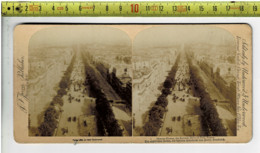 177  - STEREOGRAPH  - UNDERWWD - CHAMPS ELYSEES THE FAVORITE DRIVE OF PARIS FRANCE - Visionneuses Stéréoscopiques