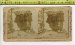 179  - STEREOGRAPH  - UNDERWWD - BALANEING ROCK GARDEN OF THE GODS  COLORADO U.S.A. - Visionneuses Stéréoscopiques