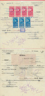 Romania 1931 Bank Document Banca Romaneasca With 7 King Ferdinand Revenue Stamps Perfins B.R. - Fiscali