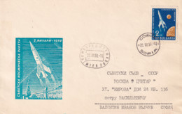 BULGARIA 1959 Space Postal Cover Lunik 1 - Cartas & Documentos