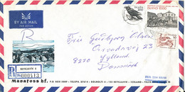 Iceland Registered Air Mail Cover Sent To Denmark Reykjavik 26-1-1983 - Luftpost