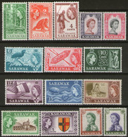 SARAWAK Serie Completa X 15 Sellos Nuevos FAUNA = BARCO Año 1955 – Valorizada En Catalogo U$S 119.80 - Sarawak (...-1963)