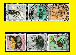 (°) ALBERTVILLE BELGIAN CONGO / CONGO BELGE CANCEL STUDY [G] WITH 6 STAMPS TROPICAL FLOWERS - Variedades Y Curiosidades