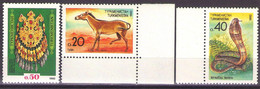 TURKMENISTAN -1992 Mi 1-3  FAUNA,ANIMALS,MNH**LUX - Turkmenistán