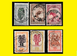 (°) ALBERTVILLE BELGIAN CONGO / CONGO BELGE CANCEL STUDY [L] WITH 6 MASKS & ETHNIC STAMPS - Errors & Oddities