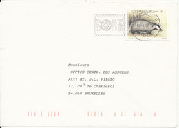 Luxembourg Cover Sent To Belgium 14-1-1997 Single Franked - Lettres & Documents