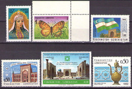 UZBEKISTAN -1992 Mi 1-6 ,MNH**LUX - Uzbekistan