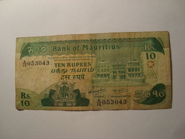 BILLET MAURICE 10 RUPEES 1985 - Maurice