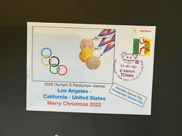 (1 N 52) 2028 Los Angeles Olympics Games - Merry Christmas 2022 - Olympic Stamp Red P/m 25-12-2022 - Eté 2028 : Los Angeles