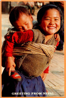 (1 N 53) Nepal - Young Girl & Child (not Posted) - Népal