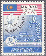 MALAYA  SCOTT NO 89  MNH  YEAR  1958 - Malaya (British Military Administration)