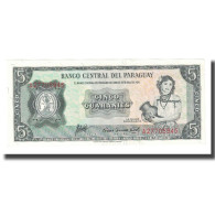 Billet, Paraguay, 5 Guaranies, 1952, 1952-03-25, KM:195b, SPL - Paraguay