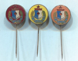 Table Tennis Tischtennis Ping Pong - STK Vojvodina, Bačko Gradište Serbia, Vintage Pin  Badge Abzeichen, 3 Pcs - Table Tennis