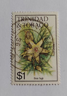 N° 493       Fleur - Bois L' Agli - Ryania Speciosa  -  Oblitéré - Trinité & Tobago (1962-...)