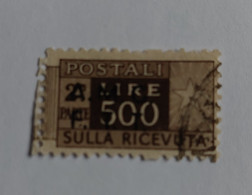 N° 12       500 L.  Sépia  -  Oblitéré - Postal And Consigned Parcels