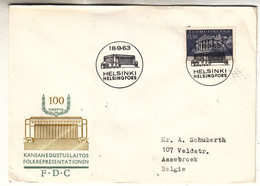 Finlande - Lettre FDC De 1963 - Oblit Helsinki - - Cartas & Documentos