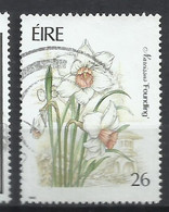 EIRE IRELAND IRLANDA 1990 FLORA GARDEN FLOWERS NARCISSUS 26p USED USATO OBLITERE' - Used Stamps