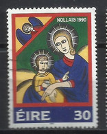 EIRE IRELAND IRLANDA 1990 CHRISTMAS MADONNA AND CHILD NOLLAIG NATALE NOEL WEIHNACHTEN NAVIDAD 30p USED USATO OBLITERE' - Used Stamps