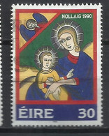 EIRE IRELAND IRLANDA 1990 CHRISTMAS MADONNA AND CHILD NOLLAIG NATALE NOEL WEIHNACHTEN NAVIDAD 30p USED USATO OBLITERE' - Used Stamps