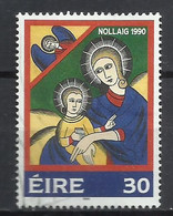 EIRE IRELAND IRLANDA 1990 CHRISTMAS MADONNA AND CHILD NOLLAIG NATALE NOEL WEIHNACHTEN NAVIDAD 30p USED USATO OBLITERE' - Used Stamps