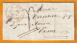 1848 - D4 Grand Cachet à Date Type 12 Simple Fleuron Sur Lettre Avec Texte De Les Assions, Postée à JOYEUSE, Ardèche - 1801-1848: Precursori XIX