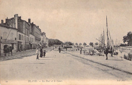 CPA - FRANCE - 33 - BLAYE - Le Port Et Le Cours - Animée - ND Phot - Blaye