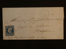 BK4 FRANCE  LETTRE 1854 +NAPOLEON N° 10 +AFF. INTERESSANT++ - 1852 Luis-Napoléon