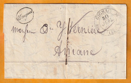 1837 - D4 Grand Cachet à Date Type 12 Simple Fleuron Sur Lettre De Saint André De Sangonis, Hérault Postée à Gignac - 1801-1848: Precursors XIX