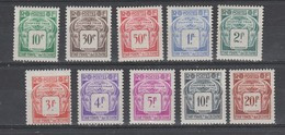 OCEANIE  1948  Taxe  N° 18 à 27 Neuf X X   Série Compléte  =10 Valeurs - Timbres-taxe