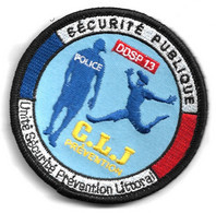 Ecusson POLICE NATIONALE U.S.P.L  UNITE SECURITE PREVENTION LITTORAL DDSP 13 CLJ PREVENTION - Ecussons Tissu