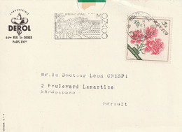 Monaco Laboratoire DEROL Carte Publicité Monte Carlo 7/1/1960  Pour Marseillan Hérault - Fleurs - Briefe U. Dokumente